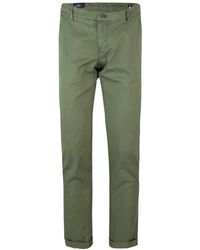 Mason's - Broeken ,Groen ,Katoen Groene Katoen Elastaan Broek - Lyst