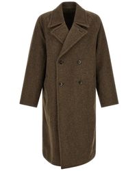 Lemaire - Zacht Double-Breasted Jas - Lyst