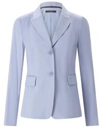 Windsor. - Jassen ,Blauw ,Leer Getailleerde Blazer - Lyst