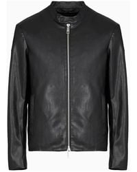 Armani Exchange - Leather Jackets - Lyst