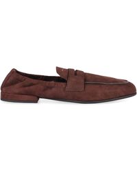 Prada - Schoenen ,Bruin ,Stijlvolle Suede Loafers Voor Vrouwen - Lyst