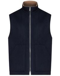 Lardini - Jassen ,Blauw ,Wol Vest Van Wol En Kasjmier - Lyst