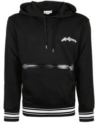 McQueen - Logo Hooded Sweatshirt - Lyst