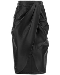 Balmain - Leather Skirts - Lyst