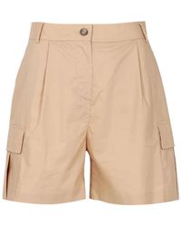 Kaos - Shorts de algodón de cintura alta con bolsillos - Lyst