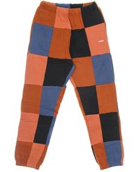 Obey - Patchwork Fleece Sweatpants Met Zakken - Lyst