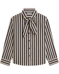 Summum - Overhemden ,Blauw ,Blouse Tweekleurige Streep - Lyst