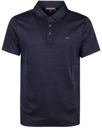 Michael Kors - Tops ,Blauw ,Short Sleeve Sleek Polo Shirt - Lyst