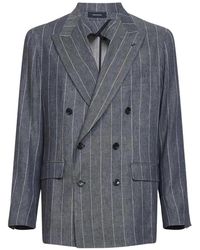 Tagliatore - Jassen ,Blauw ,Katoen Double-Breasted Blazer - Lyst