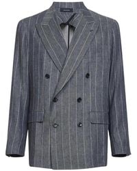 Tagliatore - Jassen ,Blauw ,Katoen Double-Breasted Blazer - Lyst