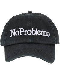 No Problemo - Accessoires ,Zwart ,Katoen Geborduurde Baseball Cap - Lyst