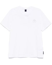 Moose Knuckles - Weißes T-Shirt Mit Logo-Print Und Rundhalsausschnitt - Lyst