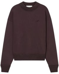 Closed - Hoodies & Sweatvesten ,Bruin ,Katoen Crewneck Sweatshirt - Lyst