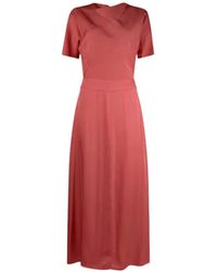 Stenströms - Kleedjes ,Roze ,Spandex Roze Zijden Jurk Met Watervalhalslijn - Lyst