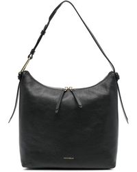Coccinelle - Schwarze leder-schultertasche mit reißverschluss - Lyst