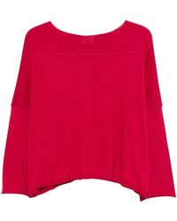 Be You - Truien & Vesten ,Rood ,Katoen Top Met Boothals - Lyst