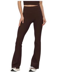 Björn Borg - Broeken ,Bruin ,Studio Ribbed Flare Tights Regular - Lyst