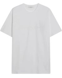 Givenchy - Tops ,Wit ,Katoen T-Shirt Van Katoen En Zijde Met Paris Jacquard - Lyst