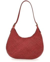 Dragon Diffusion - Rote leder-schultertasche luna mezza - Lyst