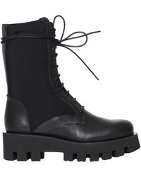Paloma Barceló - Er Leder- und Neoprenstiefel - Größe 36 - Lyst