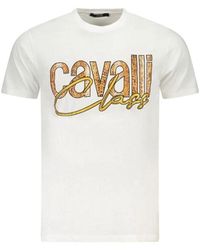 Roberto Cavalli - T-Shirt Mit Auffälligem Print - Lyst