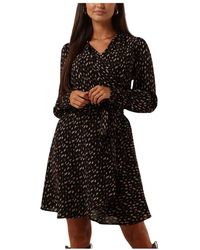 Notre-v - Kleedjes ,Zwart ,Polyester Elegante Mini Jurk - Lyst