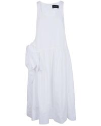 Simone Rocha - Kleedjes ,Wit ,Pressed Rosette Tapered Back Flounce Dress - Lyst