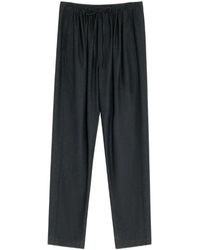 Lemaire - Graue Hose Mit Kordelzug Und Seitentaschen - Lyst