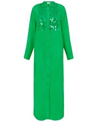 P.A.R.O.S.H. - Grünes kleid abito - Lyst