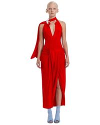 Vivetta - Midi Jurk Met Halve Kraag En Handen - Lyst