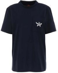 MCM - Midnight baumwoll t-shirt - Lyst