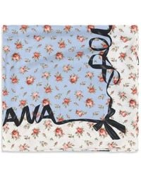Dolce & Gabbana - Accessoires ,Veelkleurig ,Floral Logo Silk Scarf - Lyst