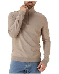 SELECTED - Truien & Vesten ,Katoen Slhberg Half Zip Cardigan Noos - Lyst