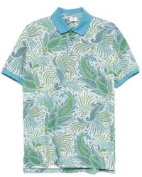 Etro - Tops ,Veelkleurig ,Katoen Paisley Polo Shirt - Lyst