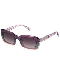 Police - Violette zifferblatt-acetat-sonnenbrille mit glas - Lyst