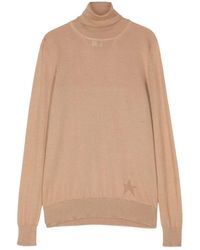 Lorena Antoniazzi - Kamelbrauner Kaschmir-Seidenpullover - Lyst