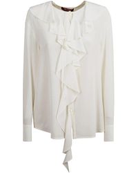 Max Mara - Crepe De Chine Zijden Blouse - Lyst