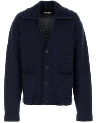 1989 STUDIO - Truien & Vesten ,Blauw ,Wol Pocket Cardigan Sweater - Lyst