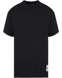 Jil Sander - Camisetas y polos negros de algodón orgánico - Lyst