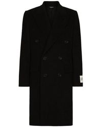 Dolce & Gabbana - Zweireihiger Mantel aus Wolle - Lyst