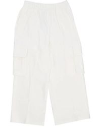 Nike - Fitness ,Wit ,Katoen Dance Fleece Broek Met Cargozak - Lyst