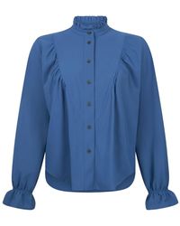 Jane Lushka - Elegante roberta bluse in blau - Lyst