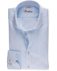 Stenströms - Overhemden ,Blauw ,Katoen Casual Light Pinstriped Twill Shirt - Lyst