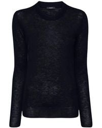 JOSEPH - Truien & Vesten ,Blauw ,Wol Cashair Ronde Hals Jumper - Lyst
