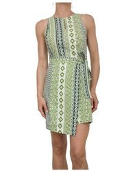 Marella - Kleedjes ,Veelkleurig ,Katoen Groene Jurk Voor Vrouwen - Lyst