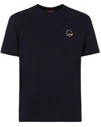 Suns - Blaues Baumwoll-T-Shirt Mit Frontdruck - Lyst