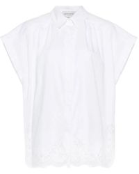 Ermanno Scervino - Camisa blanca con detalles de encaje floral - Lyst