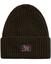Woolrich - Rippstrick-Mütze Aus Wollmischung Mit Patch - Lyst