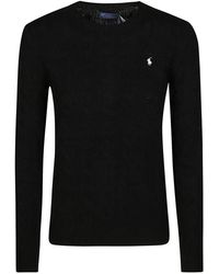 Polo Ralph Lauren - Truien & Vesten ,Zwart ,Wol Julianna Trui Met Ronde Hals - Lyst