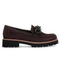 Gabor - Braune samt loafers - Lyst